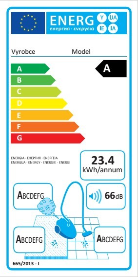 Nový energetický štítek pro vysavače